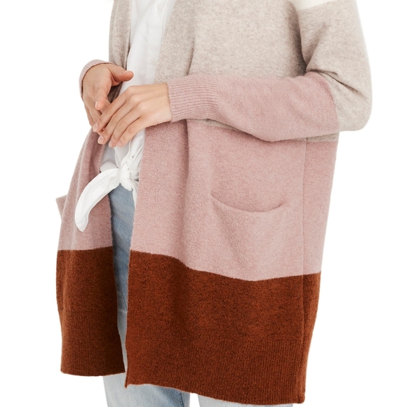 Madewell Ryder Neopolitan Stripe Merino Wool/Alpaca Blend Cardigan Sweater Sz XL - Picture 4 of 16